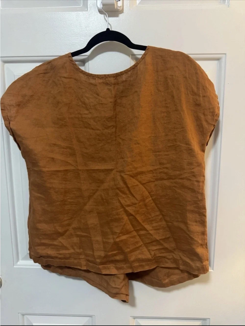 Quince Linen Shorts Set Rust Brown Size Medium